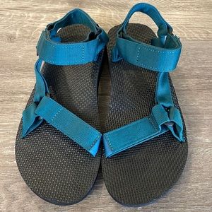 NEW Mens TEVA ORIGINAL UNIVERSAL Deep Teal US Size 9 WATER STRAP SANDALS